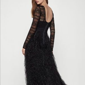 BCBG Black LongSleeve Mesh Dress